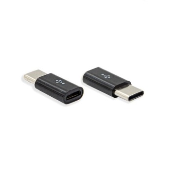 Адаптер USB C — Micro USB (конвертер, черный)