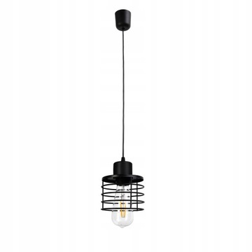 LAMPA WISZĄCA SUFITOWA ŻYRANDOL SPRĘŻYNA LED 1XE27