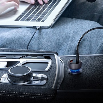 АВТОМОБИЛЬНОЕ ЗАРЯДНОЕ УСТРОЙСТВО BASEUS LED 2x USB ДЛЯ БЫСТРОЙ ЗАРЯДКИ PD 65 Вт