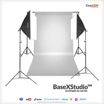 ZESTAW fotograficzny tło 5m 2x żarówka 65W 40x60