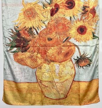 Элегантный двусторонний ШАРФ с художественным узором из ШЕЛКА.