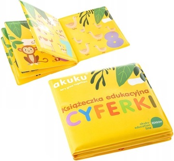 AKUKU KSIĄŻECZKA EDUKACYJNA CYFERKI DO WODY A0474
