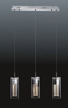 Potrójna przezroczysta tuba lampa wisząca Verizon
