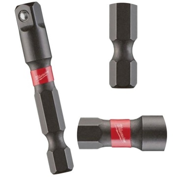 Adapter udarowy 1/4 hex na 1/4 kwadrat do nasadek Milwaukee