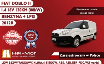 Fiat Doblo III Van 1.4 T-jet 16v CNG 120KM 2012 Fiat Doblo II 2012R LPG, BEZWYPADKOWY, Klima, Zrejestrowany w Polsce 1.4, zdjęcie 34