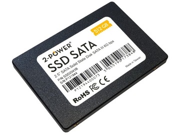 Szybki dysk SSD 512GB 2,5'' SATA 3 III 2-POWER