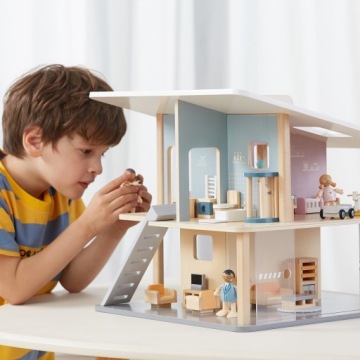 НАБОР ФИГУРОК ДЕРЕВЯННЫХ КУКЛ ДЛЯ КУКОЛЬНОЙ СЕМЬИ 4 ШТ. ВИГА