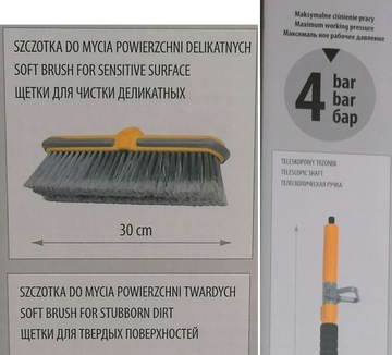 Szczotka do mycia paneli teleskopowa aut kamperów