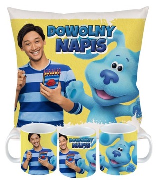 КОМПЛЕКТ КРУЖКА + ПОДУШКИ Śladem Blue + ИМЯ 40 w12