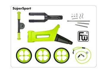 FWRider Super Sport Беговел 2 в 1 с бесшумными колесами + ремень
