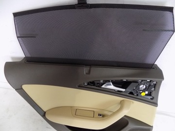 AUDI A6 C7 4G СЕДАН ОБИВКА ДВЕРЕЙ КОРИЧНЕВЫЕ КОЖАНЫЕ ШТОРКИ ЗАДНИЕ