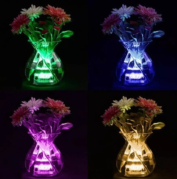 ВОДОНЕПРОНИЦАЕМАЯ ЛАМПА 10 СВЕТОДИОДНЫХ RGB ПОДСТАВКА ДЛЯ ДИСТАНЦИОННОГО УПРАВЛЕНИЯ x2