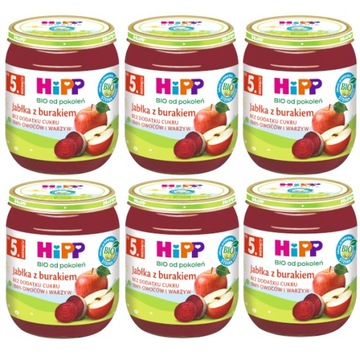 HiPP BIO Jabłka z burakiem po 5 miesiącu 6x125g
