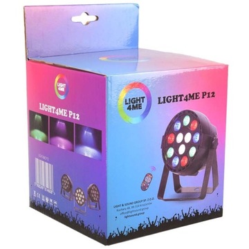 LIGHT4ME P12 PAR LED RGBW МАЛЕНЬКИЙ СВЕТ ПРОЖАК + ПУЛЬТ ДИСТАНЦИОННОГО УПРАВЛЕНИЯ