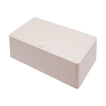Жемчужно-белая коробочка для салфеток с золотой каймой