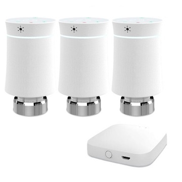 Głowica Termostatyczna Zigbee TUYA 3X +Brama HUB