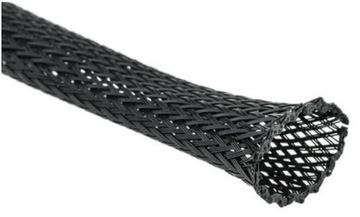 Oplot poliestrowy 3mm/6mm czarny - 1m