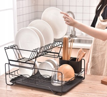СУШИЛКА ДЛЯ ПОСУДЫ И СТОЛОВЫХ ПРИБОРОВ, ЧЕРНАЯ КАПЕЛЬНИЦА