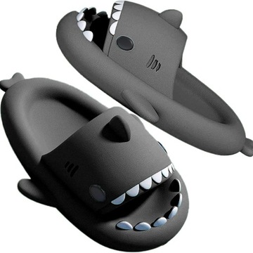 Antypoślizgowe klapki z klapkami Cartoon Shark, lekkie, szybkoschnące klapki