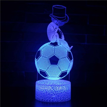 3D НОЧНИК 16 LED + ДИСТАНЦИОННОЕ УПРАВЛЕНИЕ - ФУТБОЛ #404