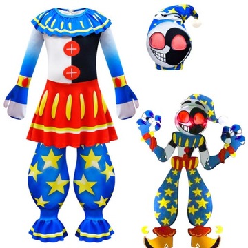 Косплей Аниме Sundrop FNAF Sun клоун одежда для мальчика