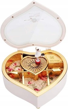 БАЛЕТНОЕ ПЛАТЬЕ МУЗЫКАЛЬНАЯ ШКАТУЛКА В ФОРМЕ СЕРДЦА