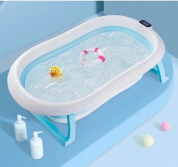 СКЛАДНАЯ СИЛИКОНОВАЯ БОЯ С ЖК-ТЕРМОМЕТРОМ + ПОДУШКА НА ПОДГОЛОВНИК ВАННА