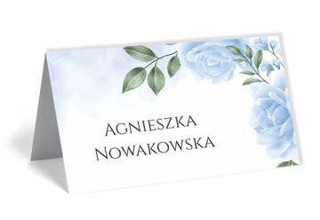 Winietki na stół CHRZEST ŚWIĘTY personalizacja gości