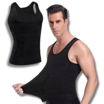 ФУТБОЛКА СУПЕР ПОХУДЕНИЕ, МУЖСКАЯ корректирующая майка, FIT, белая, XXL