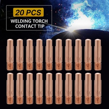 20SZT. ŁĄCZNIK PRĄDOWY 0,8MM 15AK MIG/MAG
