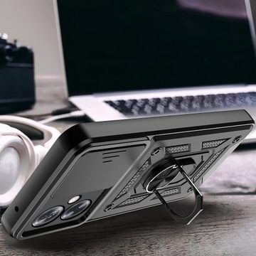 Чехол для Oppo A79 5G ARMOR SLIDE RING BACK CASE + ЗАЩИТНОЕ СТЕКЛО 9H