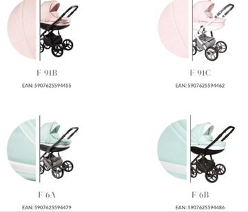 Коляска Baby Merc Faster Style 3в1, пудрово-розовый 91С