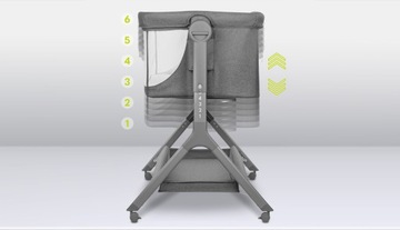 Lionelo Leonie Plus Grey Stone дополнительная кровать, колыбель 3-в-1