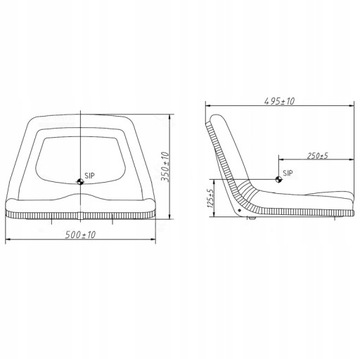 СИДЕНЬЕ ТРАКТОРНОЕ СИДЕНЬЕ 50X35X49,5 РАЗЛИЧНЫЕ МОД.
