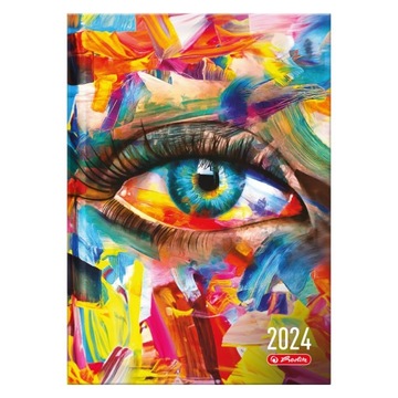 Kalendarz tygodniowy A5 POP-ART na Notatki Notes Notatnik kolorowe oko 2024