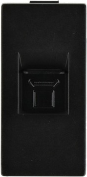 GNIAZDO INTERNETOWE KOMPUTEROWE LAN CAT6 RJ45 DC SMART HOME MODUŁ CZARNE