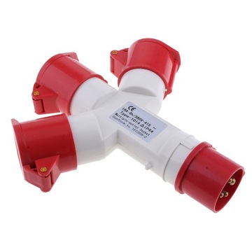 16A 3-drożny rozdzielacz 4Pin 3P E IP44 380V