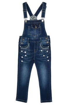 Ogrodniczki jeans dziewczynka 0692 rozmiar 110/116