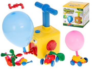 WYRZUTNIA BALONOWA AERODYNAMICZNY SAMOCHÓD DUŻY ZESTAW BALONY POMPKA AUTA