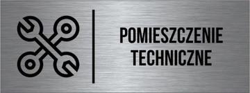 TABLICZKA POMIESZCZENIE TECHNICZNE Aluminium