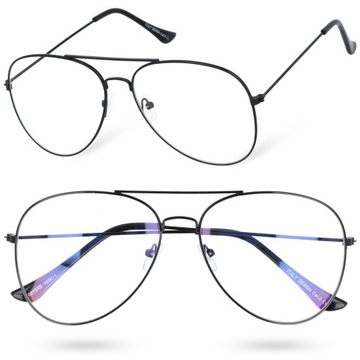 Okulary zerówki pilotki