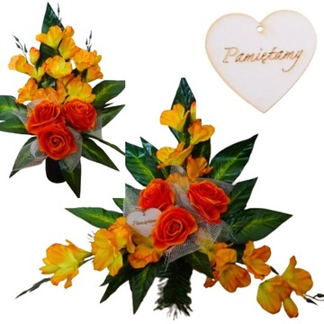 CEMETERY CREATIONS Набор композиции + букет искусственных цветов на могилу