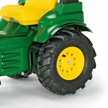 ОГРОМНЫЙ ПЕДАЛЬ JOHN DEERE ТРАКТОР Тормозные РЕЗИНОВЫЕ КОЛЕСА Rolly Toys
