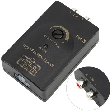 KONWERTER POZIOMU SYGNAŁU AUDIO RCA LOW HIGH 1A