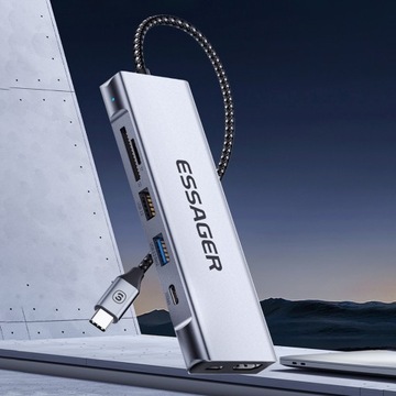 8-w-1 stacja dokująca szybki przenośny Adapter Hub