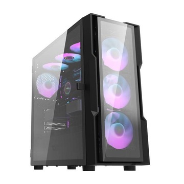 DARKFLASH DK431 GLASS OBUDOWA KOMPUTEROWA ATX 4 WENTYLATORY MIDI TOWER