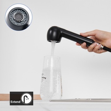 Смеситель для кухонной мойки с выдвижным изливом 70СМ, со съемным аэратором