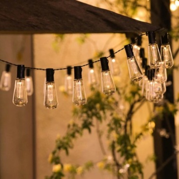 Декоративная садовая солнечная гирлянда из 20 светодиодных лампочек.