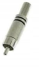 Wtyk RCA nikiel, czarny za 2 szt / 9711