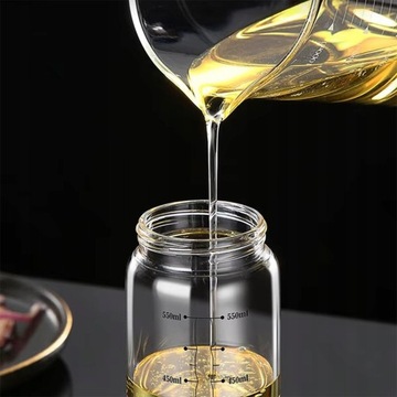 BUTELKA SZKLANA DZBANEK Z DOZOWNIKIEM NA OLEJ OLIWĘ OCET DOZOWNIK OLIWY 500